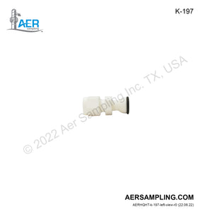 Aer Sampling product image K-197 S13/5 ball to 1/4 inch tube, PTFE ball joint adapter kit viewed from left