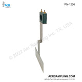 Aer Sampling product image PN-1236 USEPA Method 7 Probe Clamp Assembly viewed from right tail top