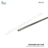 Aer Sampling product image PN-731 miniature probe with heater assembly viewed from left head top