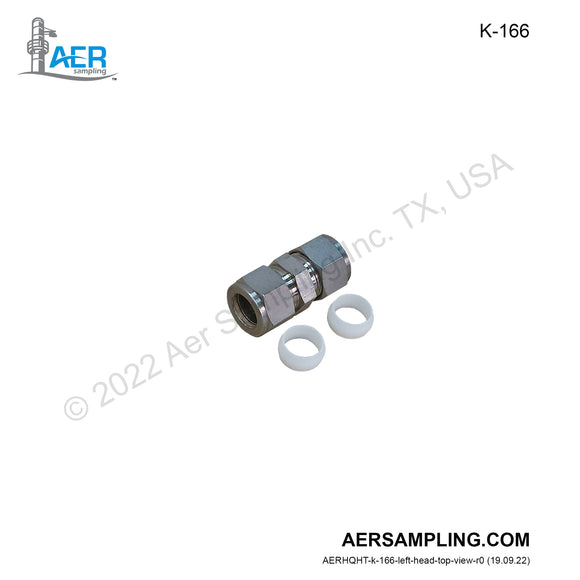 Aer Sampling product image K-166 nozzle fittings kit viewed from left head top