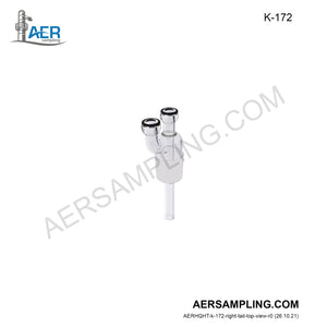 Aer Sampling product image K-172 short impinger insert kit viewed from right tail top