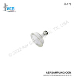 Aer Sampling product image K-176 3 inch filter holder outlet kit viewed from left head top
