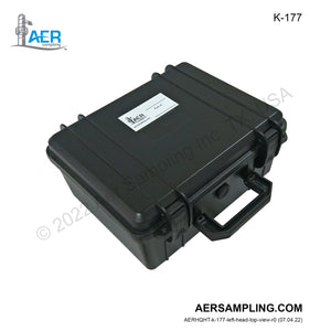  Aer Sampling product image K-177 empty glass nozzle box viewed from left head top