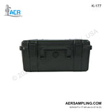 Aer Sampling product image K-177 empty glass nozzle box viewed from left