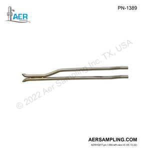Aer Sampling product image PN-1389 Pitot Tube Tip, S-type, Extended 302 Offset viewed from left