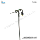 Aer Sampling product image PN-334 flexible unheated sampling line viewed from left head top