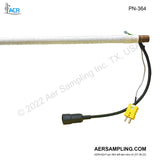 Aer Sampling product image PN-364 6ft 220-240V probe heater viewed from left tail