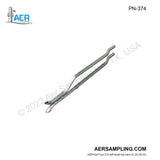 Aer Sampling product image PN-374 extended 320 offset s type pitot tube tip viewed from left head top