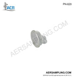 Aer Sampling product image PN-620 filter holder glass 3 inch inlet viewed from right tail top