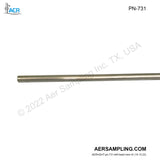 Aer Sampling product image PN-731 miniature probe with heater assembly viewed from left head