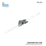 Aer Sampling product image PN-736 Size 12/5 Clamps viewed from right tail top