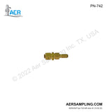Aer Sampling product image PN-742 critical orifice assembly size 730 viewed from left