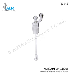 Aer Sampling product image PN-749 impinger insert greenburg smith viewed from left head top