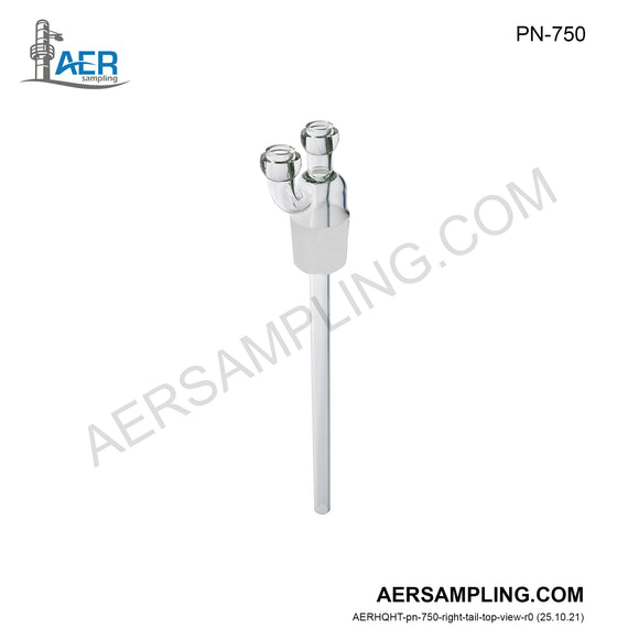 Aer Sampling product image PN-750 plain impinger insert viewed from right tail top