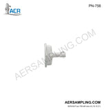 Aer Sampling product image PN-756 filter holder glass 3-inch outlet viewed from left