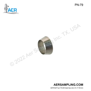 Aer Sampling product image PN-79 3/8 inches SUS Front Ferrule viewed from left head top