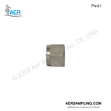Aer Sampling product image PN-81 3/8 inch SUS Nut  viewed from left