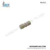 Aer Sampling product image PN-910 6 mm PTFE Straight Union viewed from left head top