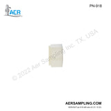 Aer Sampling product image PN-918 16 mm PTFE Nut viewed from left 
