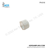 Aer Sampling product image PN-918 16 mm PTFE Nut viewed from right tail top