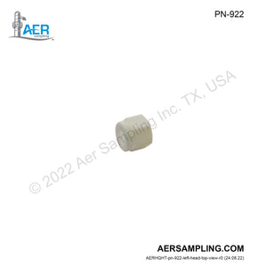 Aer Sampling product image PN-922 1/4 inch PTFE Nut viewed from left head top