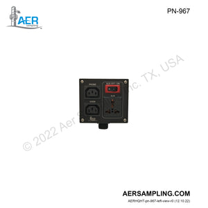 Aer Sampling product image PN-967 Handy Power Box Assembly with Support viewed from left