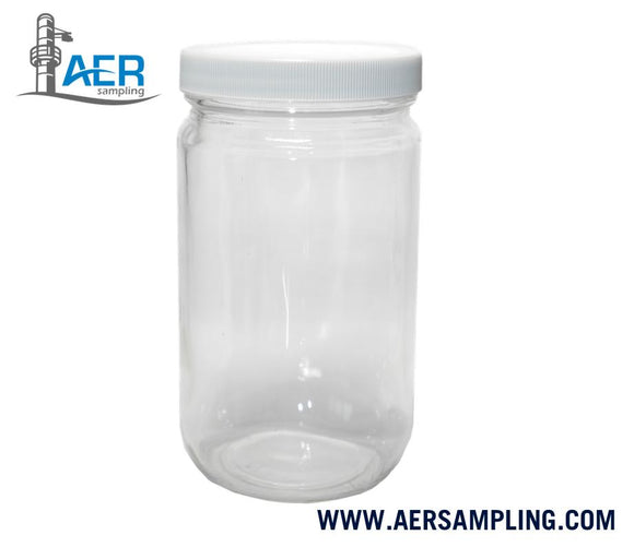 PN-387 bottle glass wide mouth PTFE cover 1 liter a1